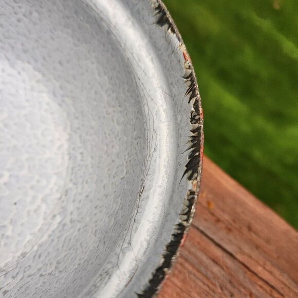 Vintage 1930s Kosmos Schutz-Marke Enamel Saucepan Pan with Cover Brown Gray - Picture 8 of 10